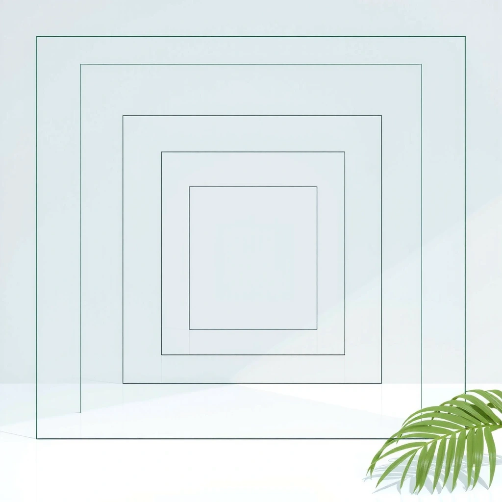 Clean geometric shapes representing clarity